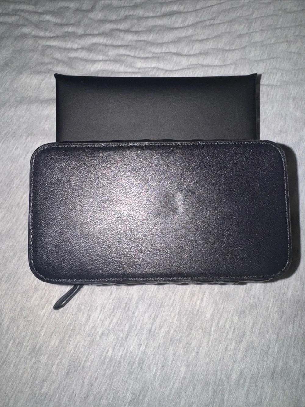 Coach Black Patent Cosmetic Train Case with Gold Hardware